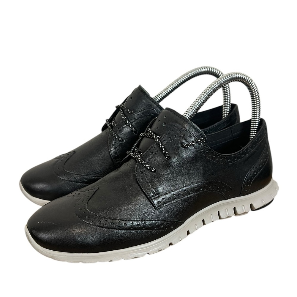 Cole Haan Womens Zero Grand OS Lace Up Sneakers Leather Shoes, Black Size 7 B